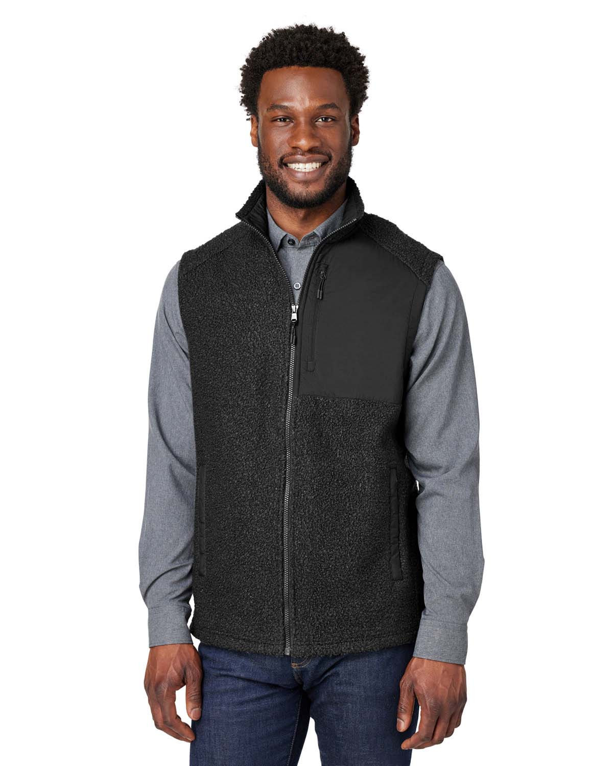 North End NE714 Men's Aura Sweater Fleece Vest - BlankClothing.ca