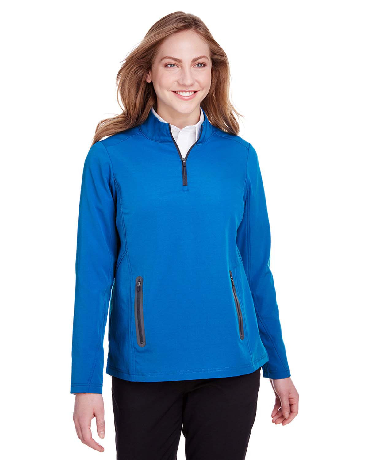 North End NE401W Ladies' Quest Stretch Quarter-Zip Sweatshirt