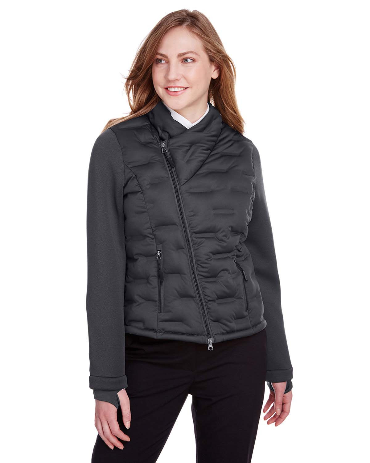 North End NE710W Ladies' Pioneer Hybrid Bomber Jacket