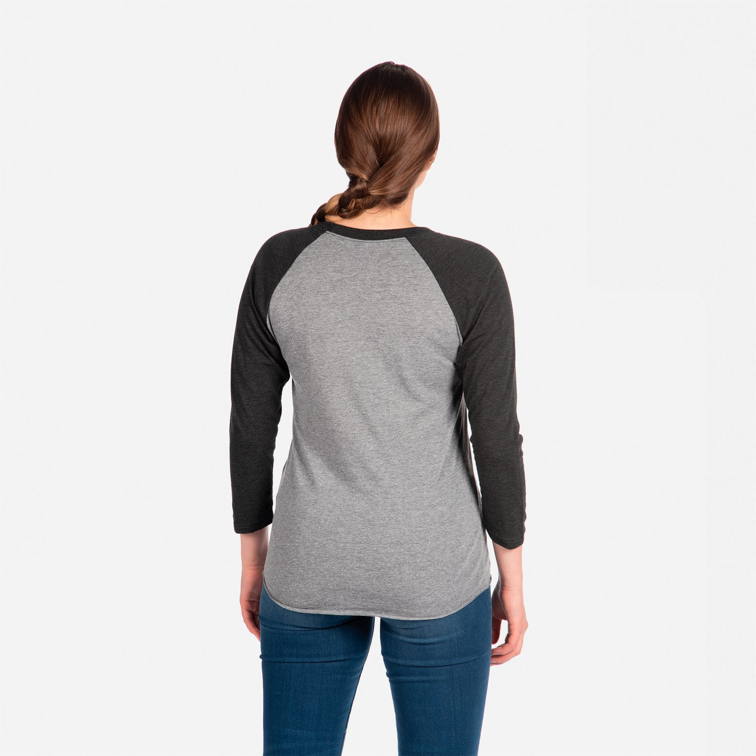 Turn It Up to 11 3/4 Sleeve Raglan Shirt - Navy / Heather Bl