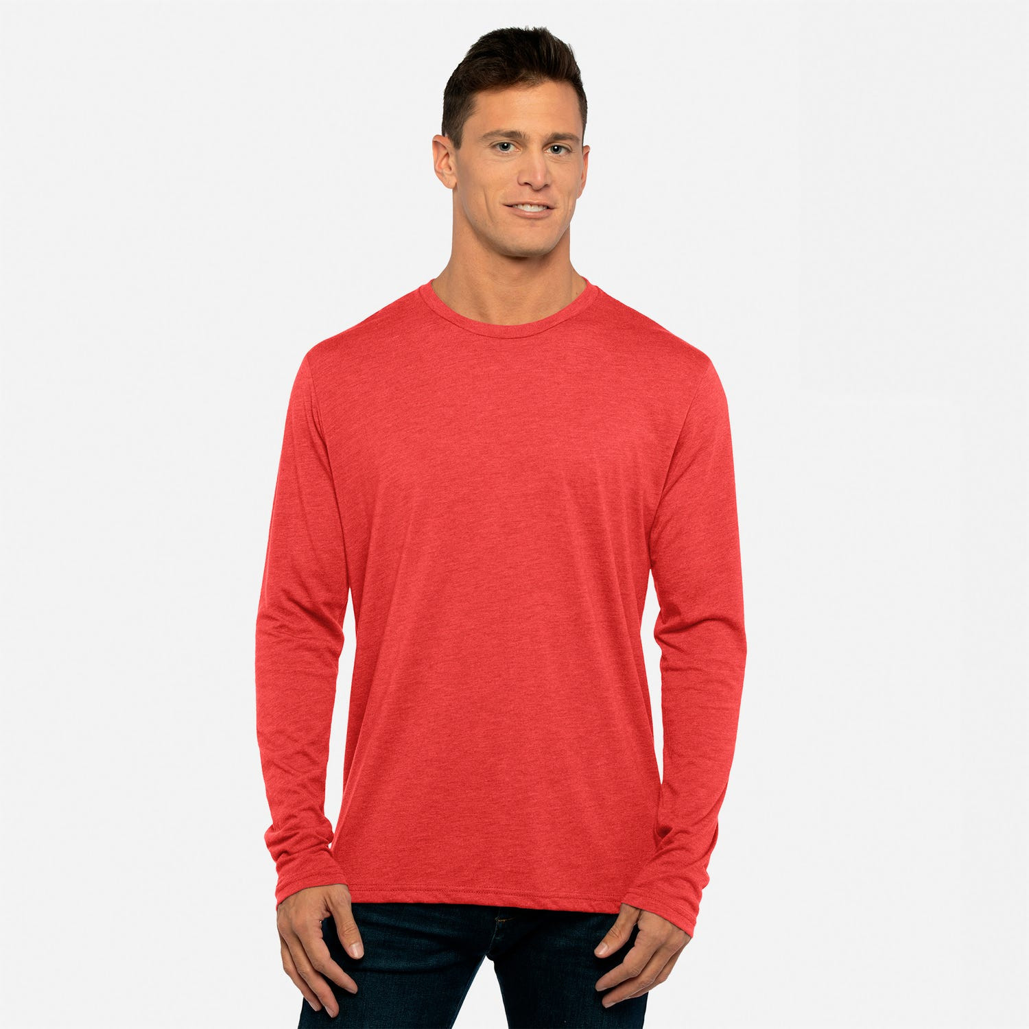 Tdoqot Mens Long Sleeve Shirts- Crewneck Gradient Trendy Fall