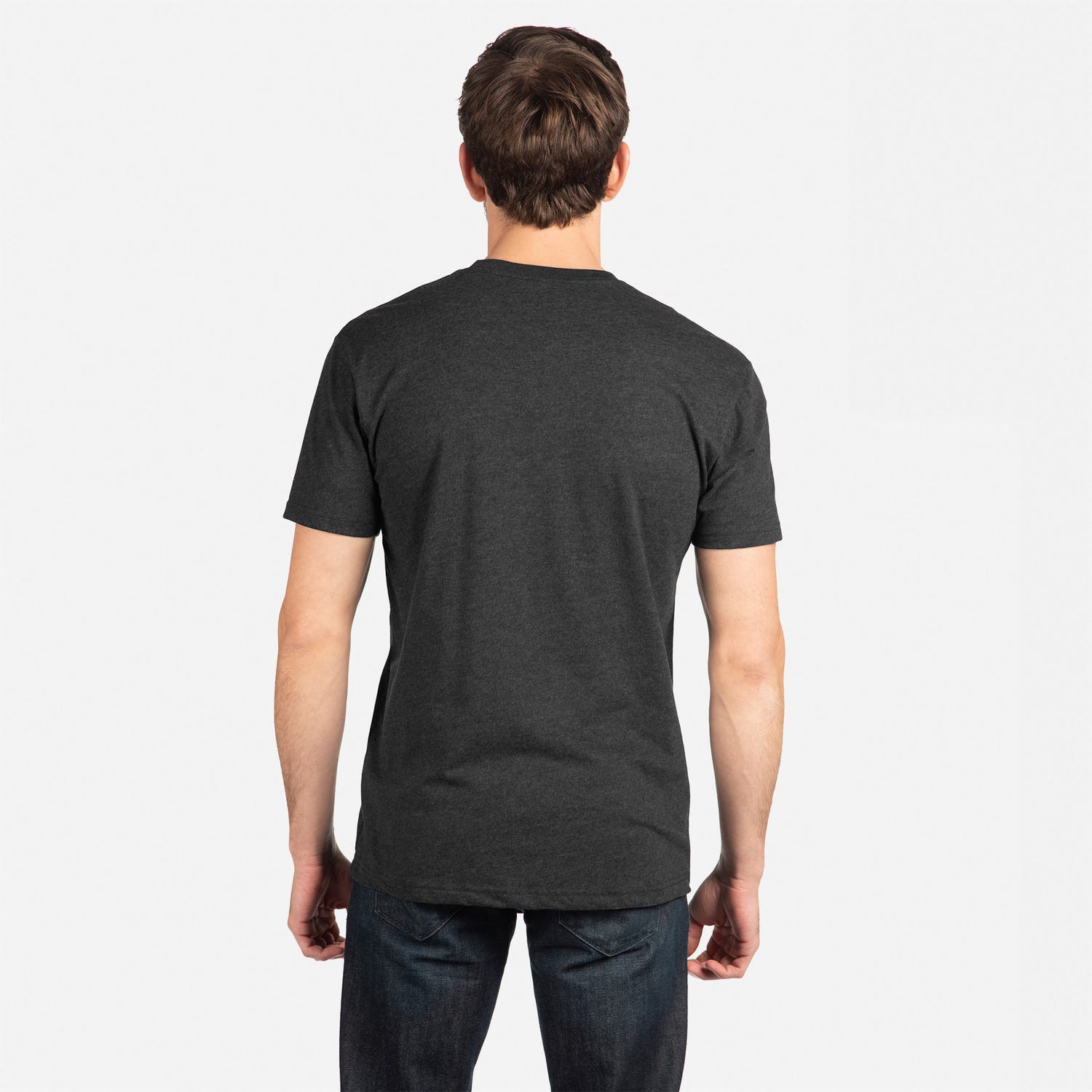 Fitted Ribbed Tee Charcoal