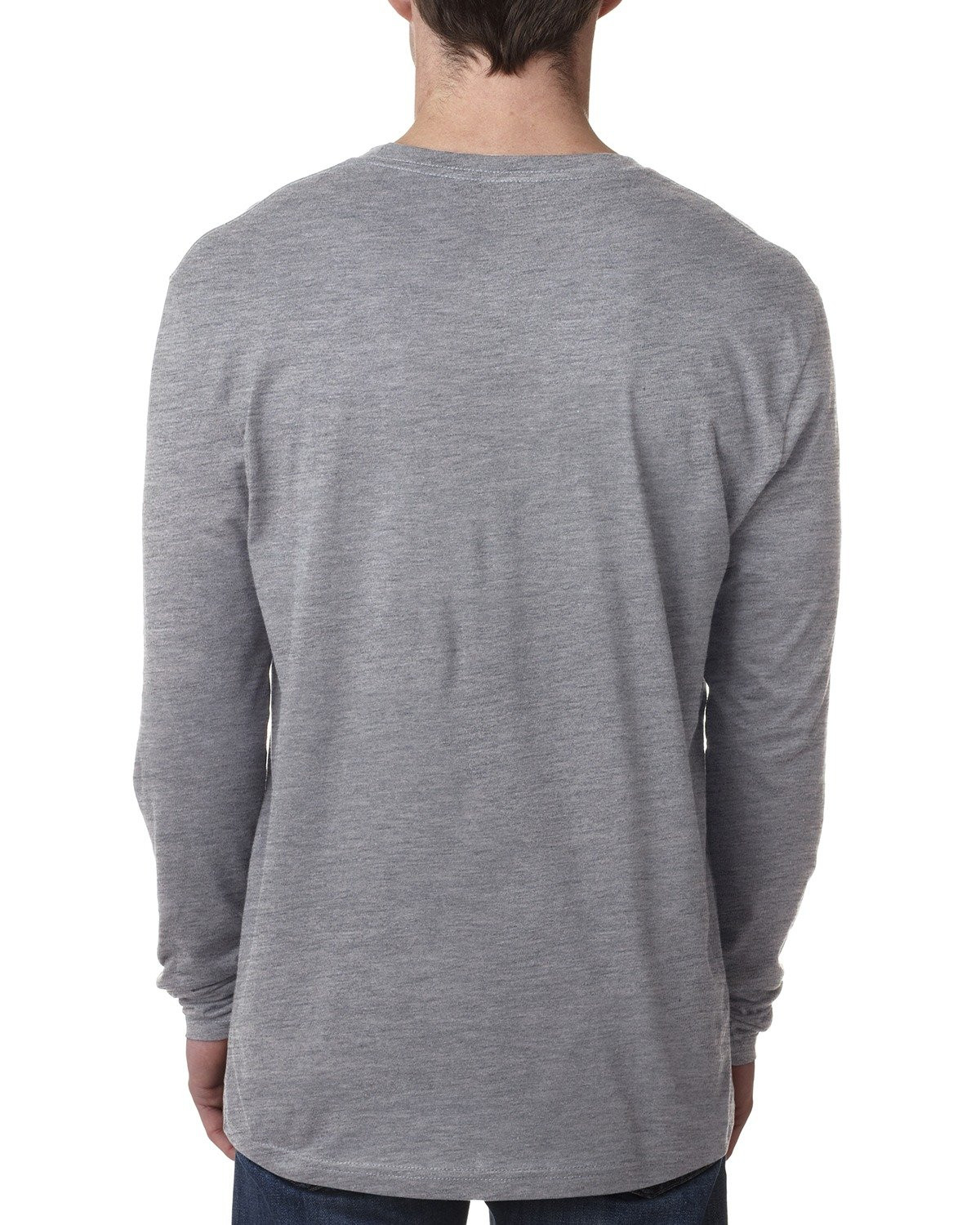 Gray Layered Long Sleeve T-Shirt by OPEN YY on Sale