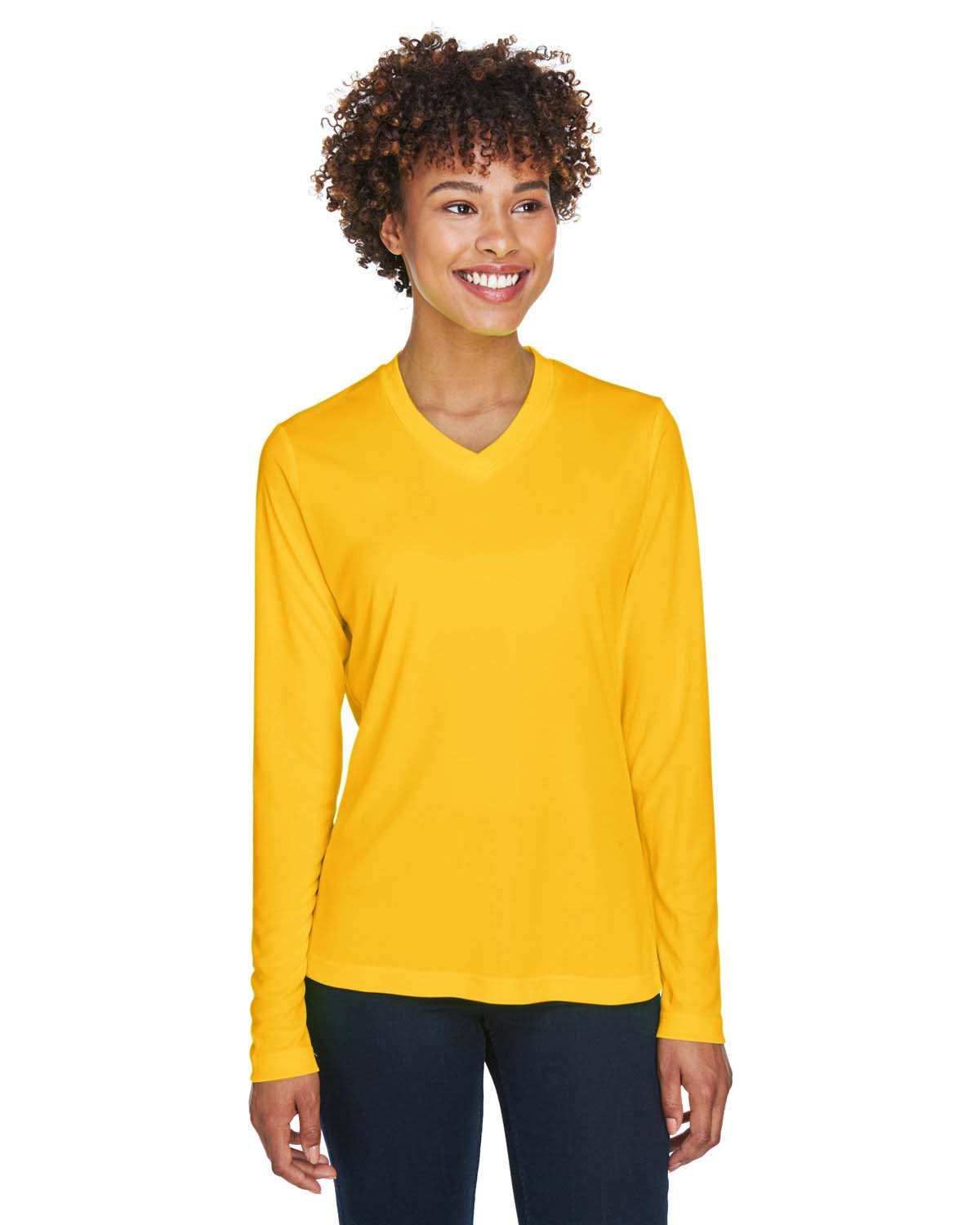 yellow full sleeves t shirt for womens