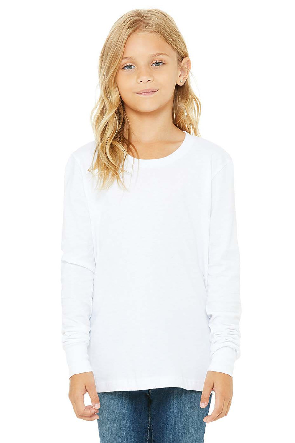 Bella Canvas 3501Y Youth Jersey Long Sleeve T Shirt BlankClothing.ca