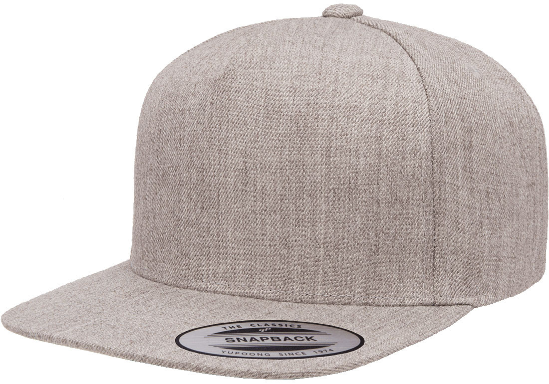 Yupoong 5089M 5-Panel Structured Flat Visor Classic Snapback Cap