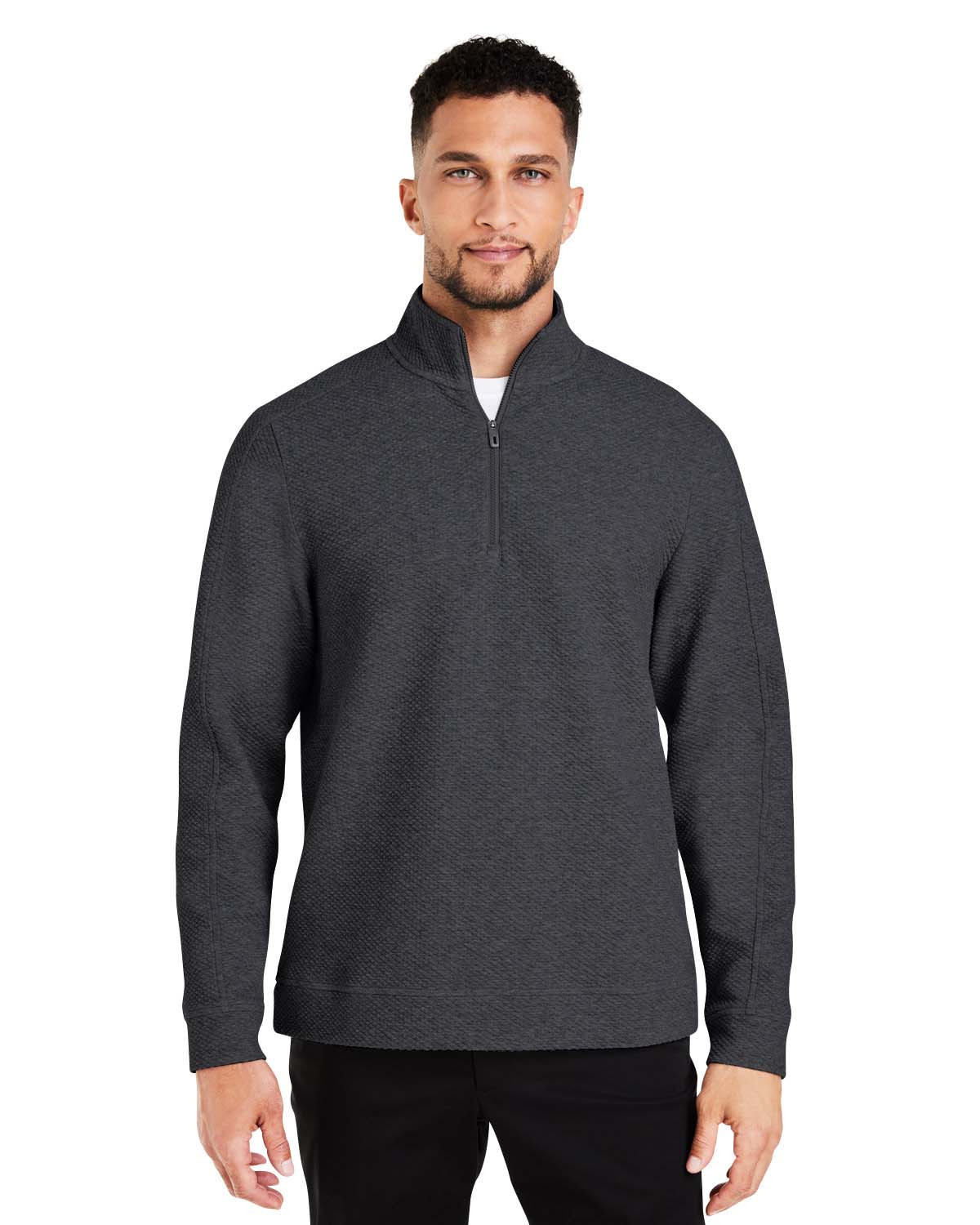 North End NE725 Men's Spirit Textured Quarter-Zip Sweatshirt