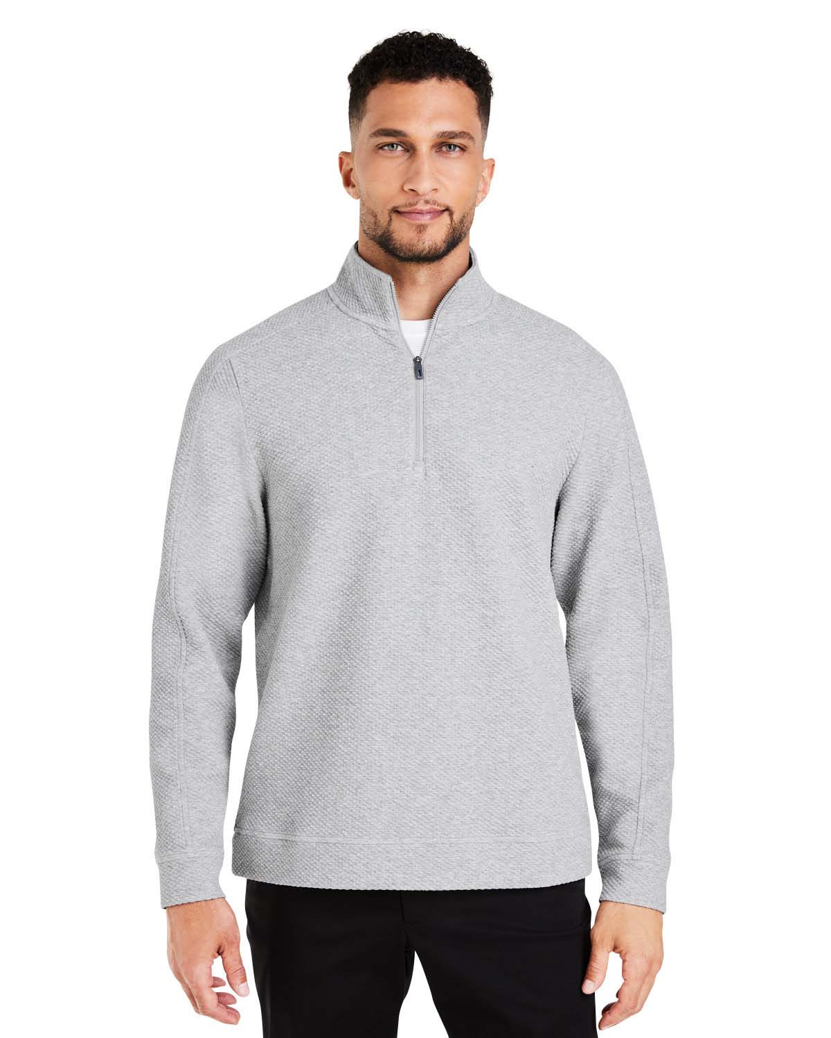 North End NE725 Men's Spirit Textured Quarter-Zip Sweatshirt