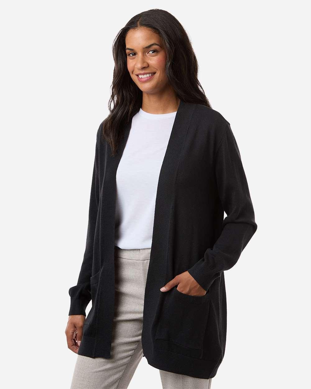 Devon & Jones DG447W Women's New Classics Open Cardigan Sweater