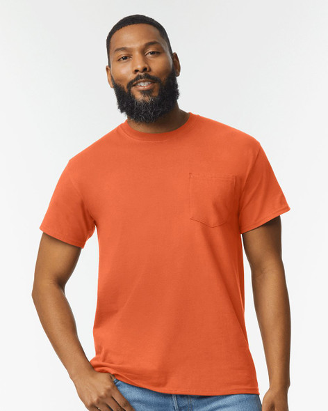 Gildan 2300 Adult Ultra Cotton® 6 oz. Pocket T-Shirt | Orange Gildan 2300 Adult Ultra Cotton® 6 oz. Pocket T-Shirt | Orange
