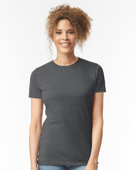 Gildan 64000L Ladies' Softstyle® Fitted T-Shirt | Dark Heather Gildan 64000L Ladies' Softstyle® Fitted T-Shirt | Dark Heather