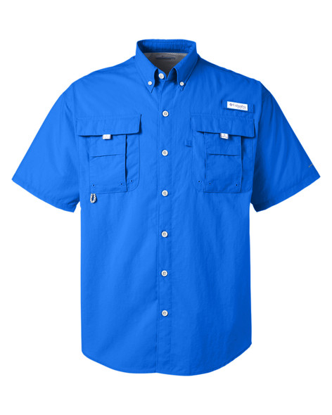 Columbia 7047 Men's Bahama™ II Short-Sleeve Shirt | Vivid Blue