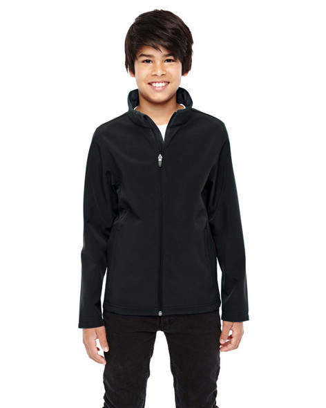 Team 365 TT80Y Youth Leader Soft Shell Jacket | Black