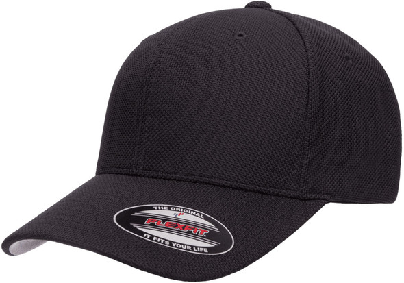 FlexFit 6577CD Cool & Dry Piqué Mesh Cap | Black