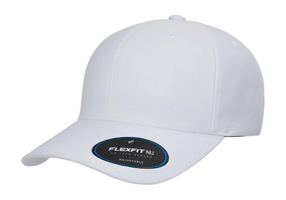 Yupoong 6110NU Flexfit Nu® Adjustable Cap | White