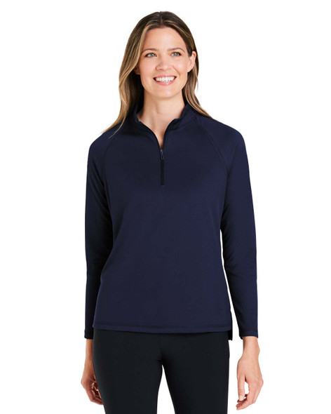 North End NE725 Men's Spirit Textured Quarter-Zip Sweatshirt