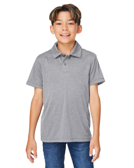 Team 365 TT51HY Youth Zone Sonic Heather Performance Polo | Athletic Heather