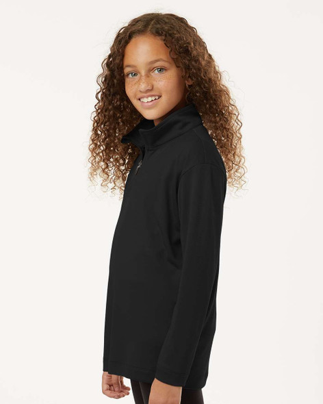 AllPro 41870Y Pro-Lock Youth Performance Quarter-Zip Pullover | Black