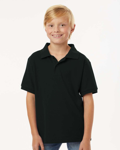 AllPro 62800Y Youth Pique Polo | Black