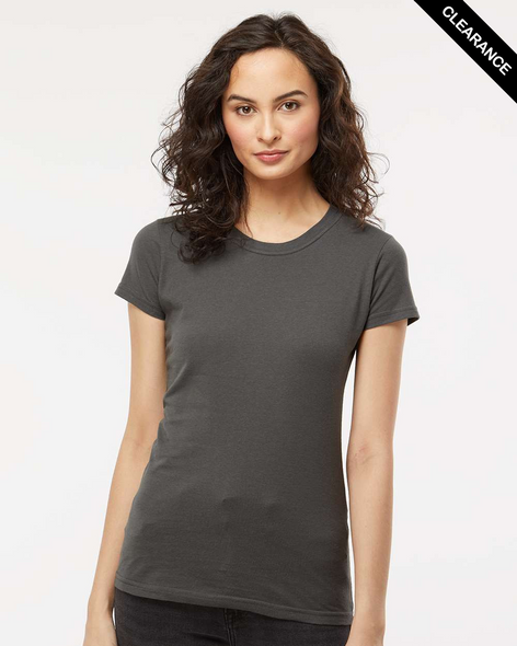 Clearance - 4513 M&O Ladies Fine Jersey Tee | Fine Charcoal