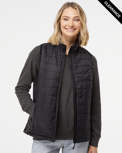 Clearance -  Independent Trading Co. EXP220PFV Women's Puffer Vest | Black