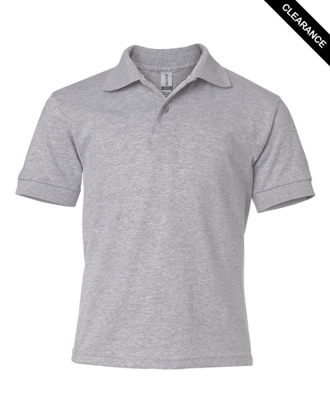 Clearance - 8800B Gildan Youth Jersey Polo Shirt | Sport Grey