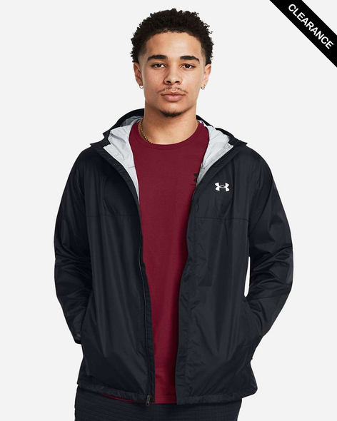 Clearance - Under Armour 1374644 Stormproof Cloudstrike 2.0 Jacket | Black/ White