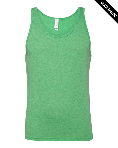 Clearance - Bella+Canvas 3480 Unisex Jersey Tank Top | Green Triblend