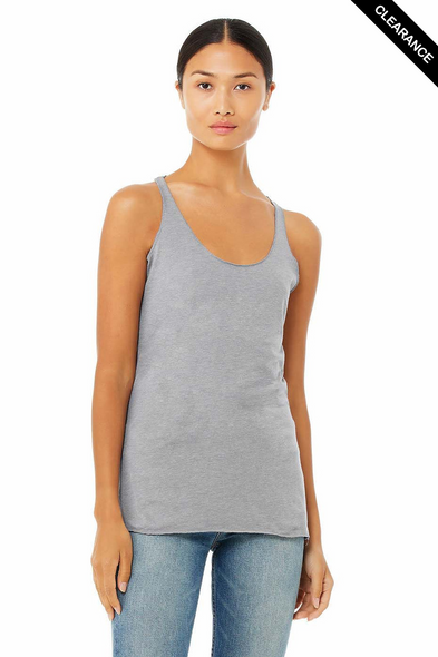 Clearance - Bella+Canvas 8430 Women's Tri-Blend Racerback Tank Top | Athletic Grey Triblend