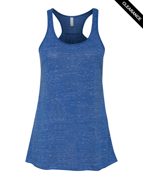 Clearance - Bella+Canvas 8800 Flowy Racerback Tank Top | True Royal Marble