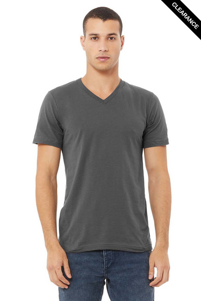 Clearance - Bella+Canvas 3005 Unisex Jersey V-Neck Short Sleeve Tee | Asphalt