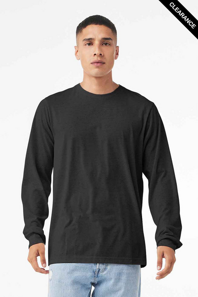 Clearance - Bella+Canvas 3501CVC Unisex Heather CVC Long Sleeve Tee | Dark Grey Heather