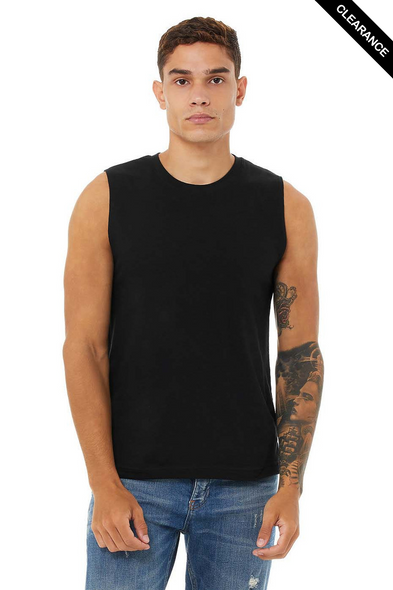 Clearance - Bella+Canvas 3483 Unisex Jersey Muscle Tank Top | Black
