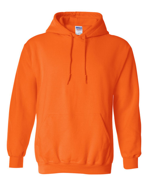 Gildan G 185 Adult Heavy Blend™ 8 oz., 50/50 Hooded Sweatshirt | Safety Orange