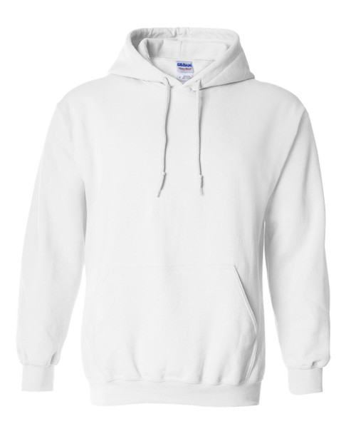 Gildan G 185 Adult Heavy Blend™ 8 oz., 50/50 Hooded Sweatshirt | White