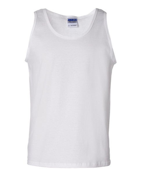 Gildan G220 Ultra Cotton Tank Top | White