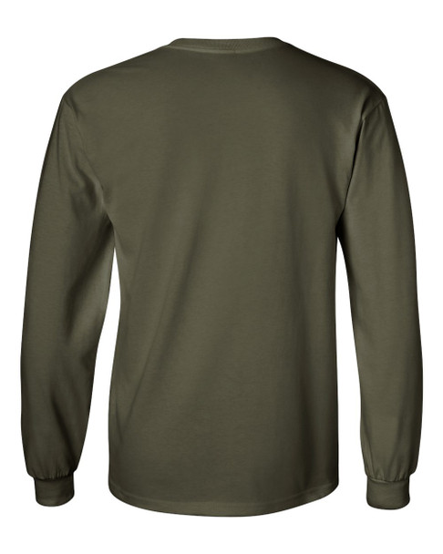 Gildan G240 Ultra Cotton® 6 oz. Long-Sleeve T-Shirt | Military Green