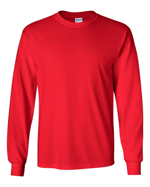 Gildan G240 Ultra Cotton® 6 oz. Long-Sleeve T-Shirt | Red