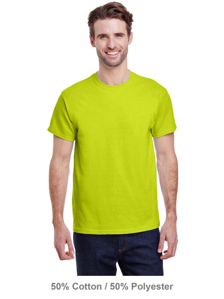 Gildan 5000 Heavy Cotton T shirt | Safety Green