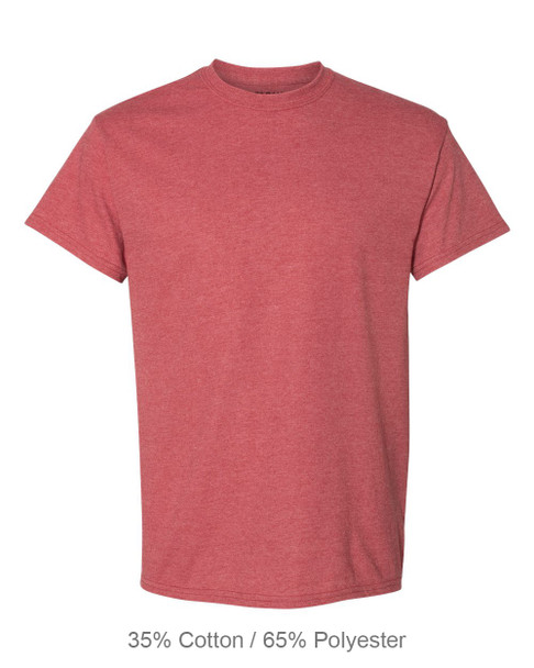 Gildan G800 50/50 T-Shirt | Heather Sport Scarlet Red