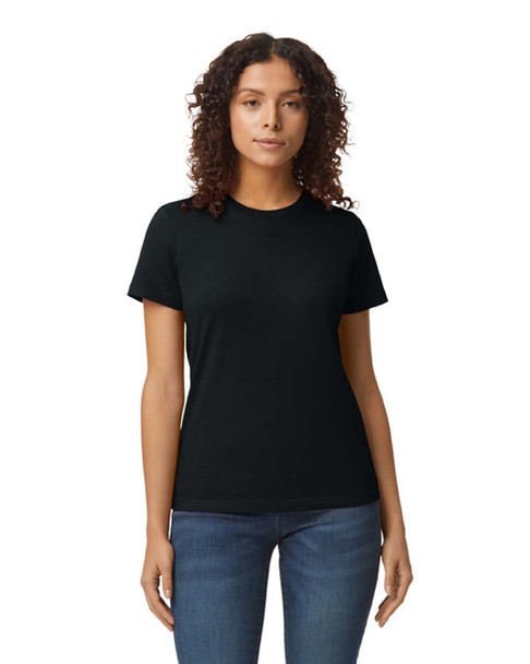 Gildan G650L Ladies' Softstyle Midweight Ladies' T-Shirt | Pitch Black