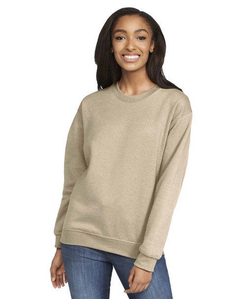 Gildan SF000 Adult Softstyle® Fleece Crew Sweatshirt | Sand