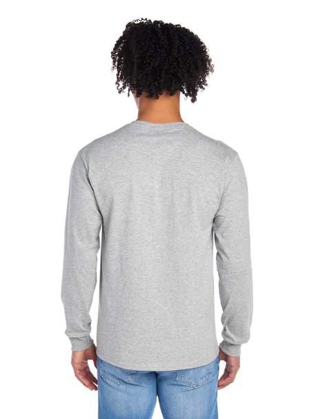 Fruit of the Loom 4930 100% Heavy Cotton™ Long-Sleeve T-Shirt | Athletic Heather