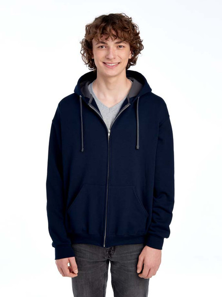 Fruit of the Loom SF73R Softspun Full-Zip Hooded Sweatshirt | J Navy