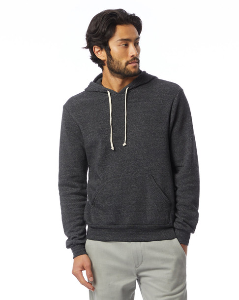 Alternative Apparel 09595F2 Challenger Eco-Fleece Pullover Hoodie | Eco Black