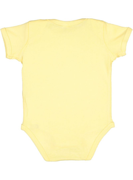 Rabbit Skins 4400 Infant Baby Rib Lap Shoulder Onesie | Banana