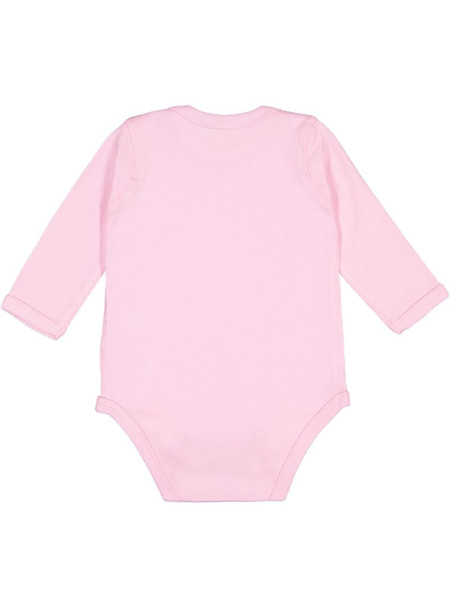 Rabbit Skins 4411 Infant Long-Sleeve Baby Rib Bodysuit| Pink
