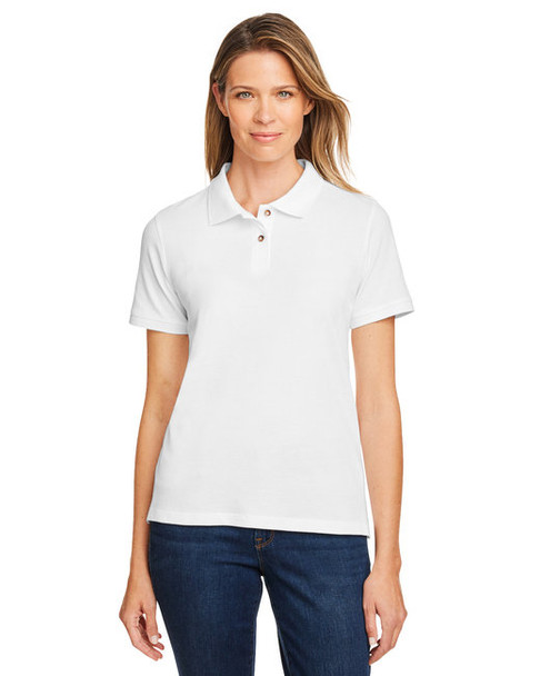 Harriton M200W Ringspun Cotton Pique Short Sleeve Polo Shirt | BlankClothing.ca