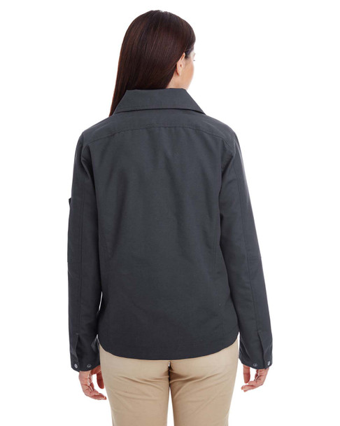 Harriton M705W Ladies' Auxiliary Canvas Work Jacket | Dark Charcoal