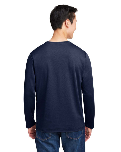 Harriton M118L Unisex Charge Snag and Soil Protect Long-Sleeve T-Shirt | Dark Navy